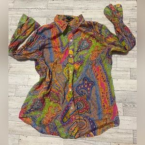 Ralph Lauren WOMANS Paisley Top